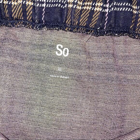 NEW - SO Juniors plaid school girl pleated skirt in navy and mustard color SZ XL - Picture 9 of 9